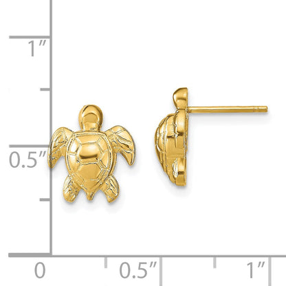 14K Gelbgold Schildkröte Ohrstecker