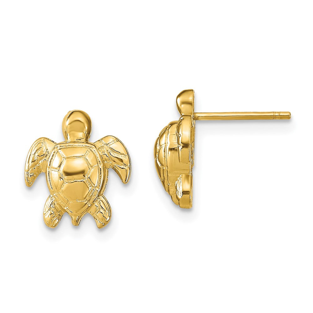 14K Gelbgold Schildkröte Ohrstecker