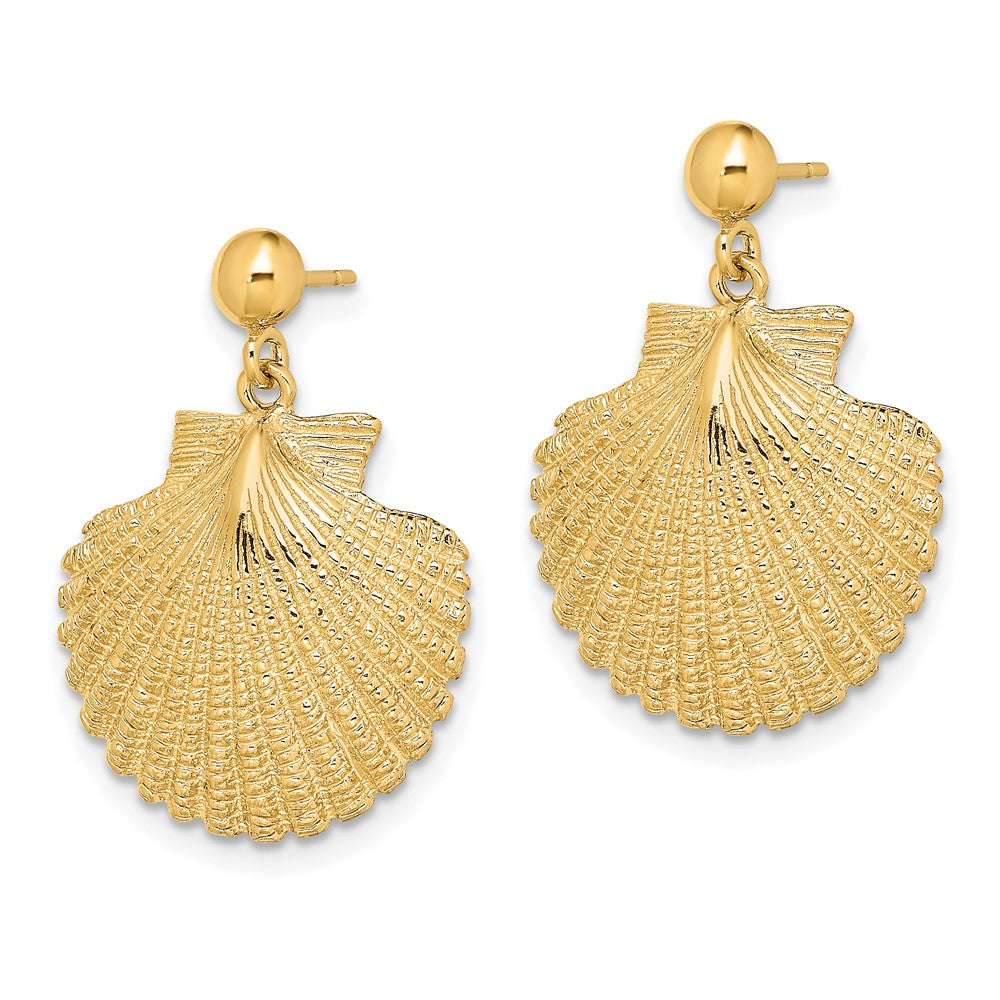 14K Gelbgold Muschel Ohrhänger