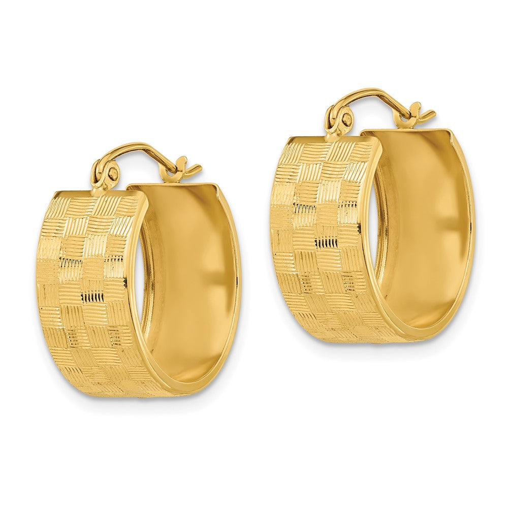 14K Gelbgold Diamantiert Creolen