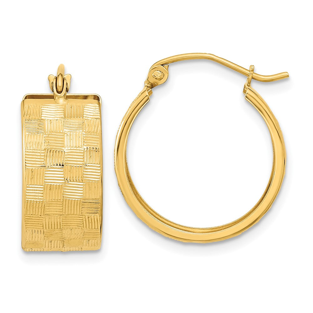 14K Gelbgold Diamantiert Creolen