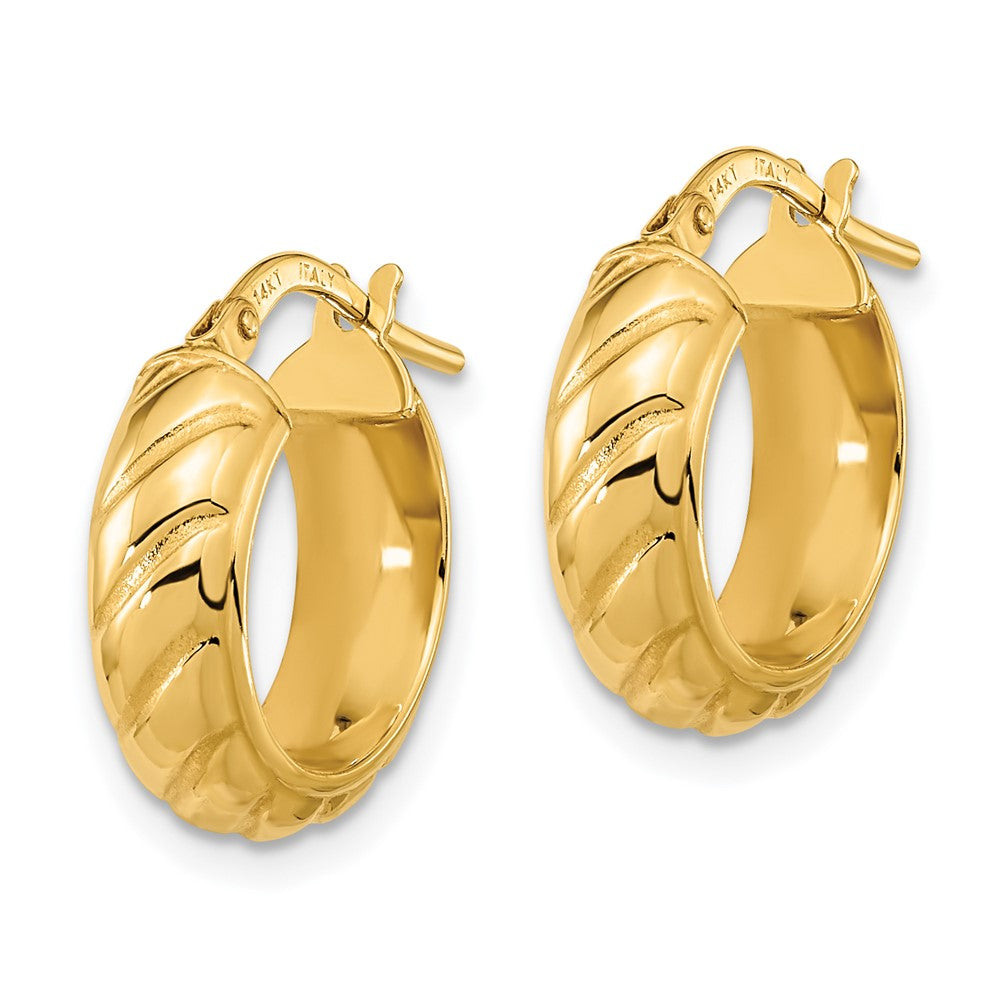 14K Gelbgold Poliert Fantasie Creolen
