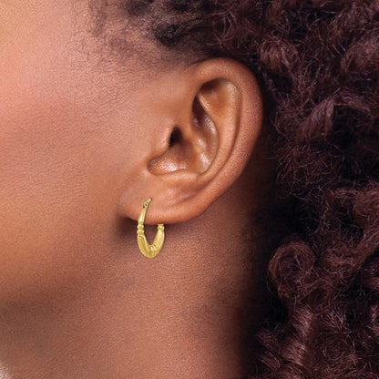 14K Gelbgold Poliert Creolen