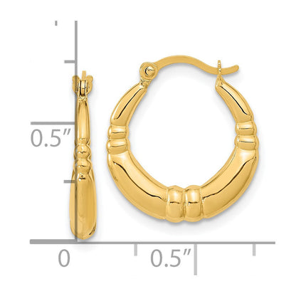 14K Gelbgold Poliert Creolen