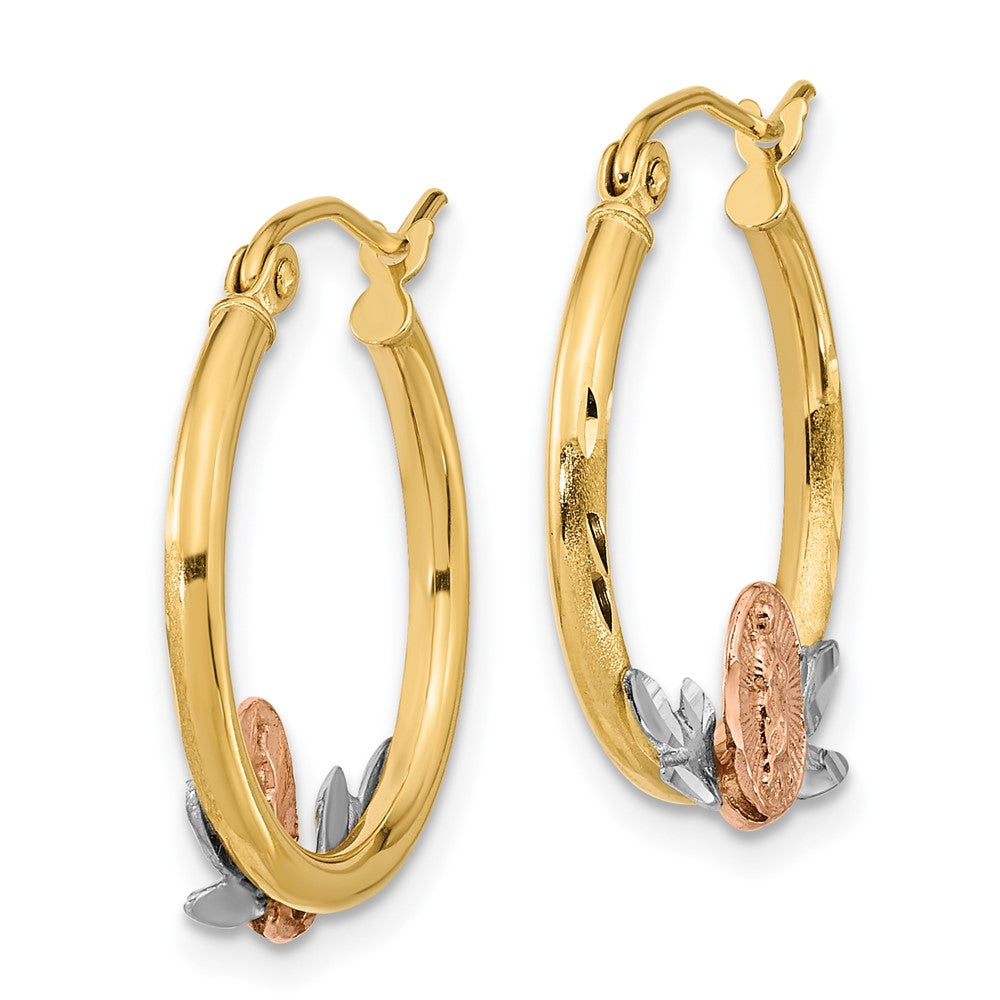 14K Tricolor Guadalupe Creolen
