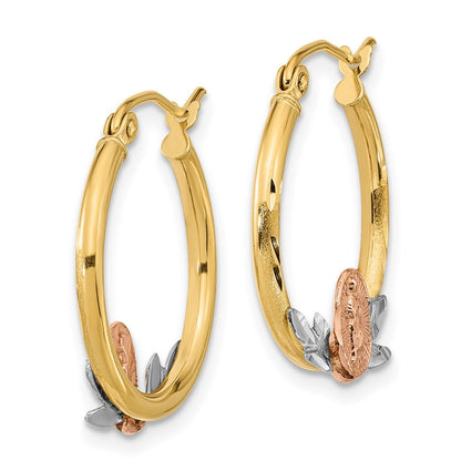 14K Tricolor Guadalupe Creolen