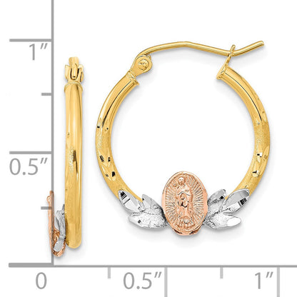 14K Tricolor Guadalupe Creolen
