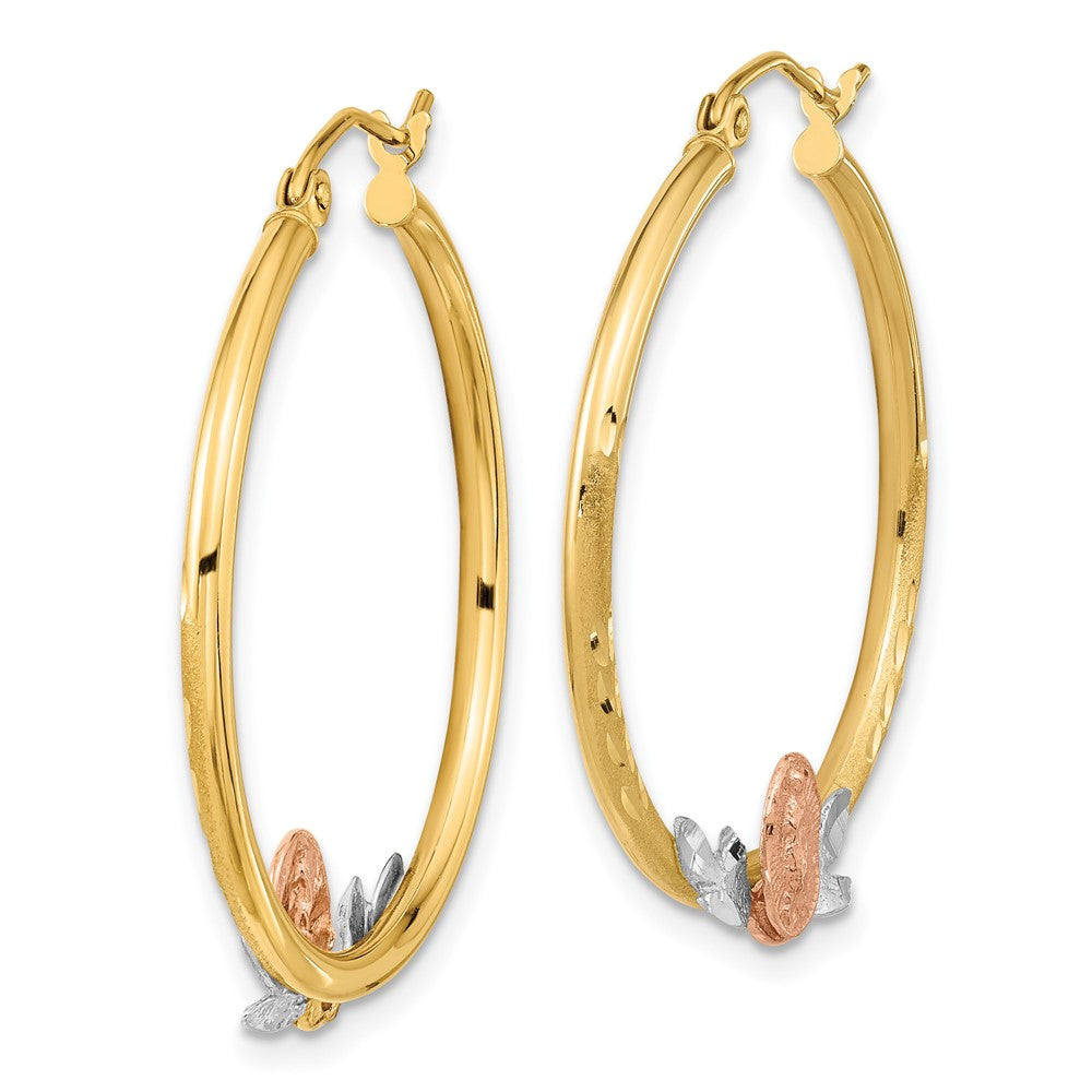 14K Tricolor Guadalupe Creolen