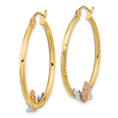 14K Tricolor Guadalupe Creolen