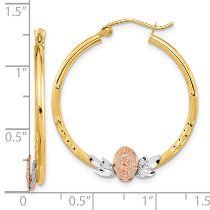 14K Tricolor Guadalupe Creolen