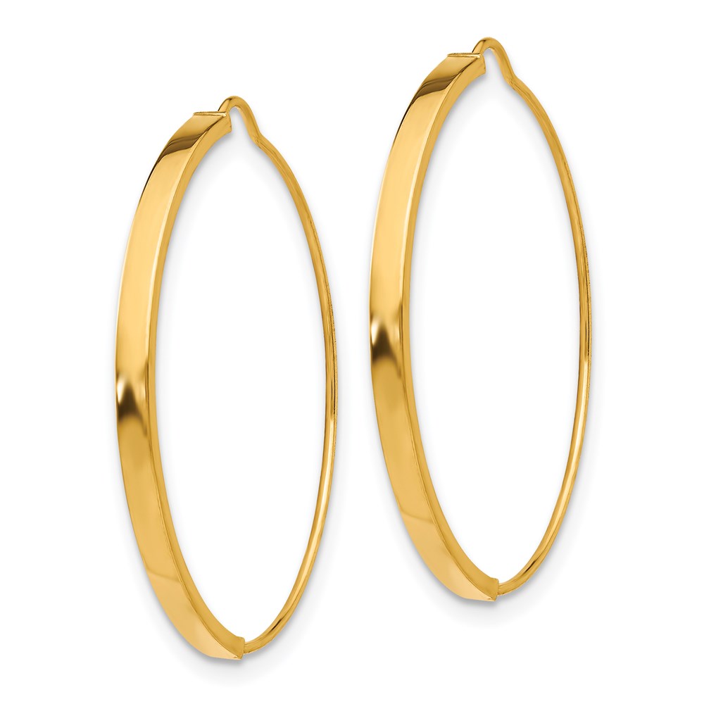 14K Gelbgold Draht Creolen