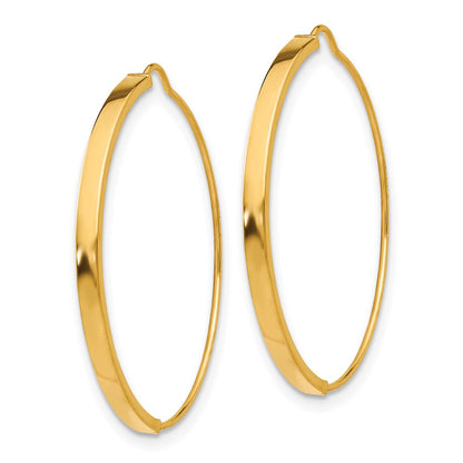 14K Gelbgold Draht Creolen