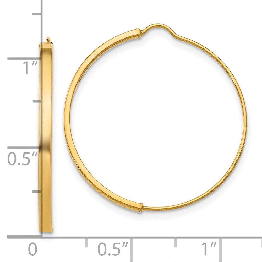 14K Gelbgold Draht Creolen
