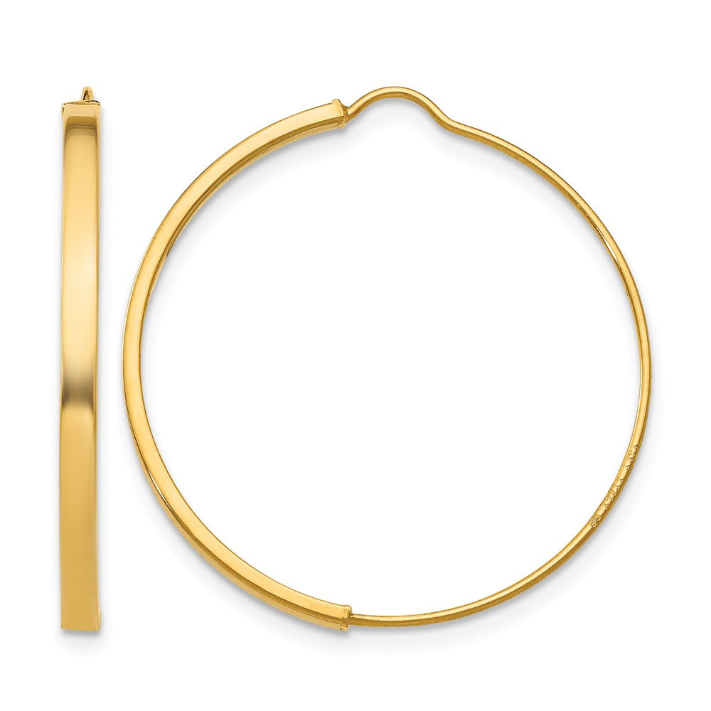 14K Gelbgold Draht Creolen