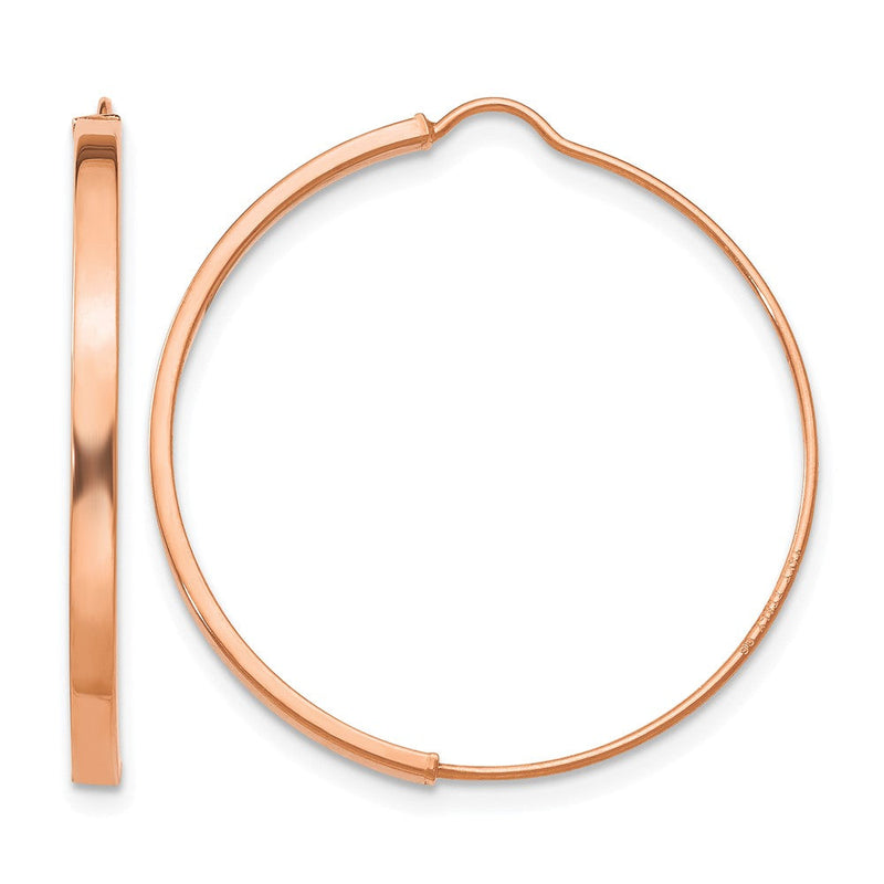 14K Roségold Draht Creolen