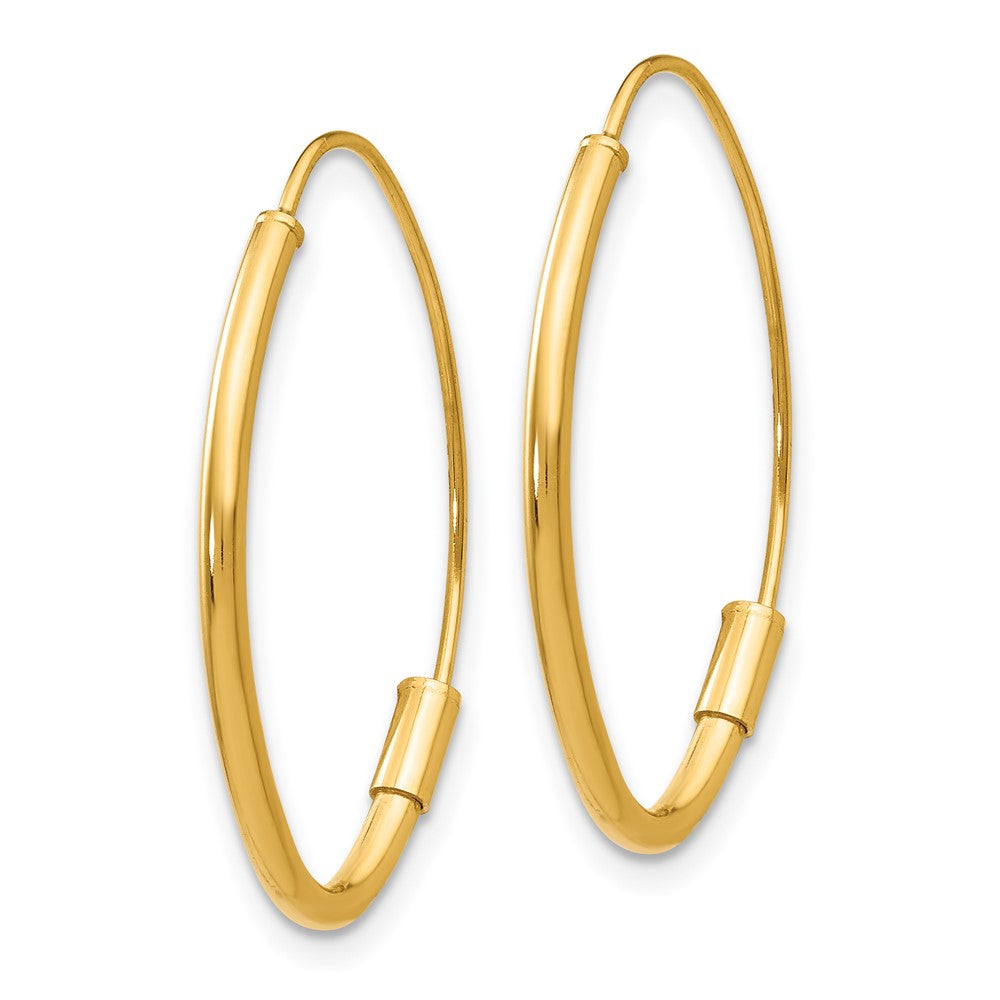 14K Gelbgold Draht Durchzieher-Ohrringe