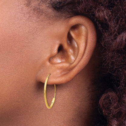 14K Gelbgold Draht Durchzieher-Ohrringe