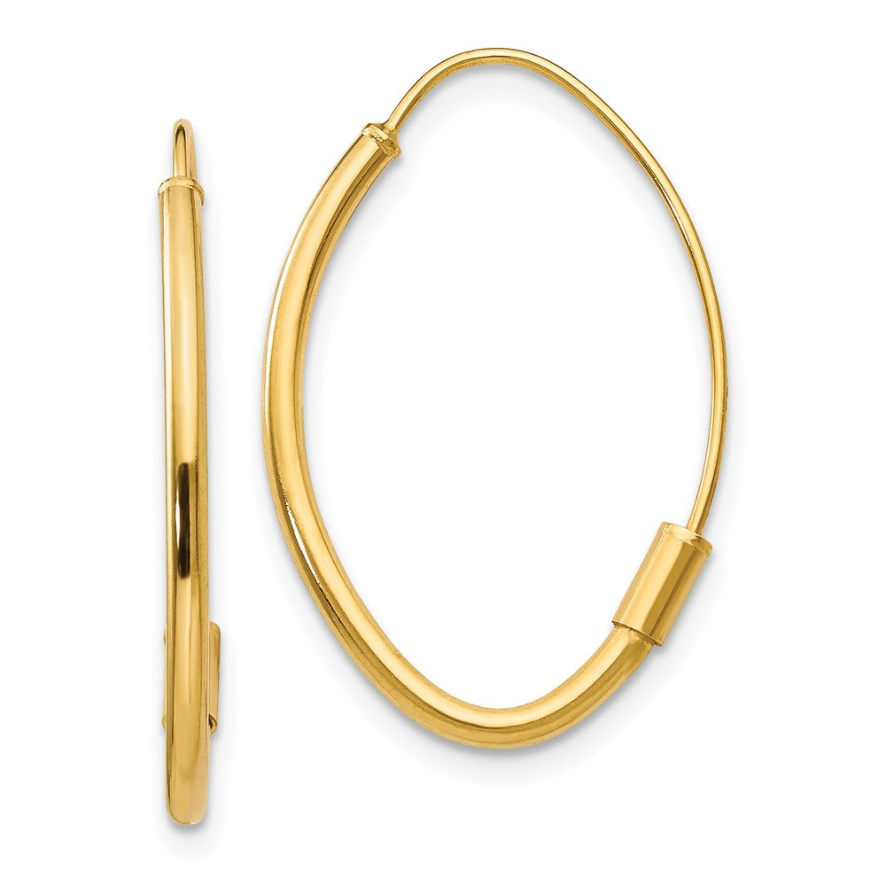 14K Gelbgold Draht Durchzieher-Ohrringe