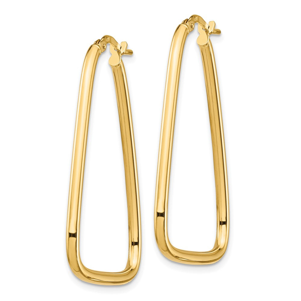 14K Gelbgold 2mm Poliert Dreieck Creolen