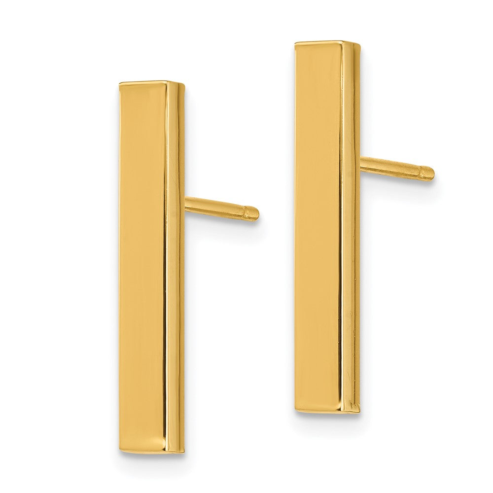 14K Gelbgold Poliert 3mm Ohrstecker