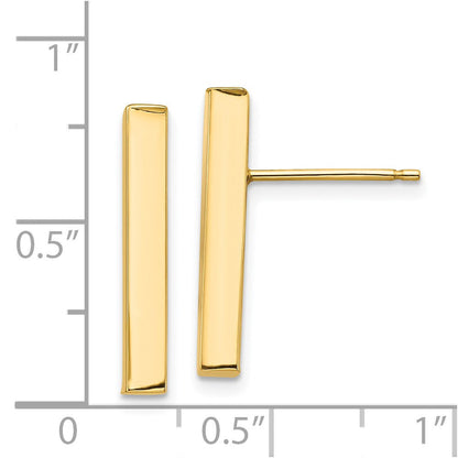 14K Gelbgold Poliert 3mm Ohrstecker