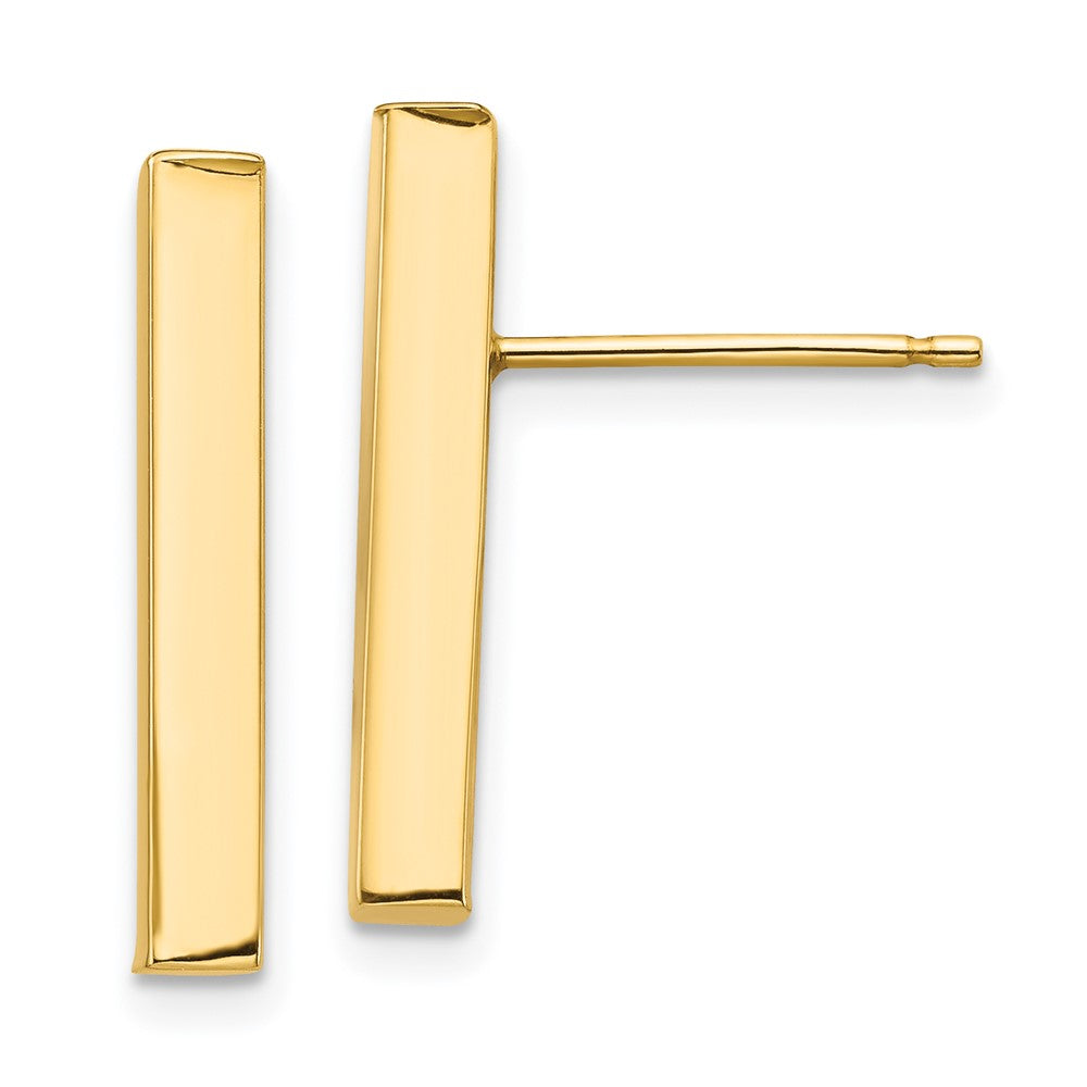 14K Gelbgold Poliert 3mm Ohrstecker