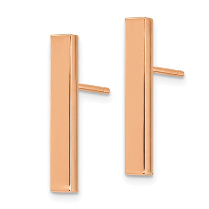 14K Roségold Poliert 3mm Ohrstecker