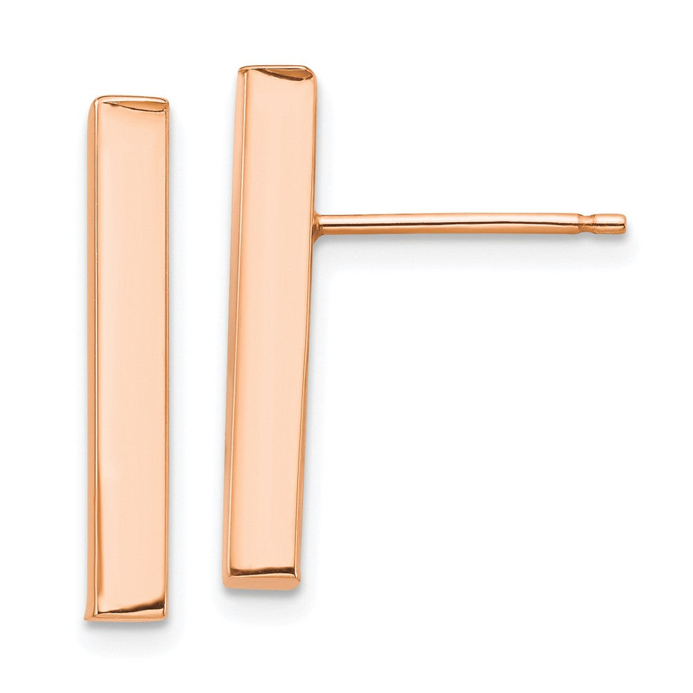 14K Roségold Poliert 3mm Ohrstecker