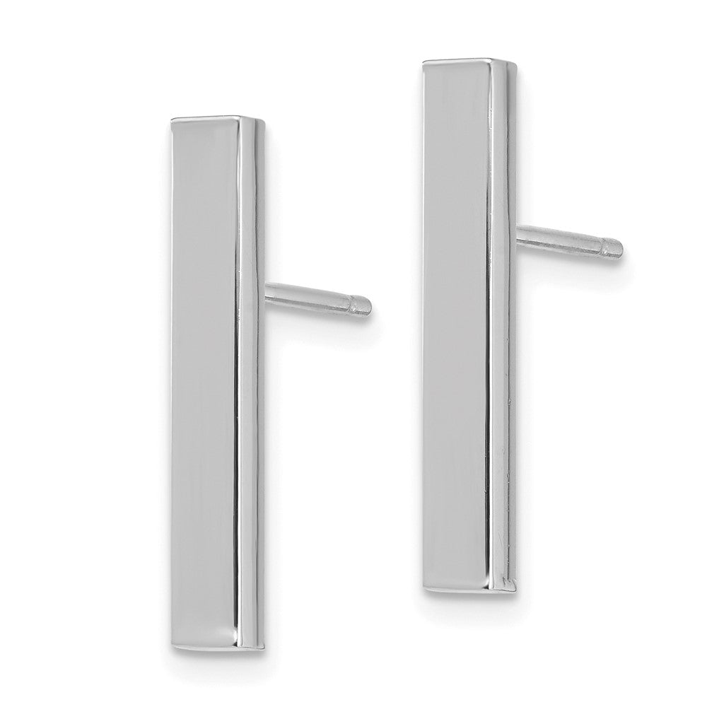 14K Weißgold Poliert 3mm Ohrstecker
