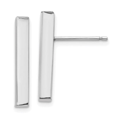 14K Weißgold Poliert 3mm Ohrstecker