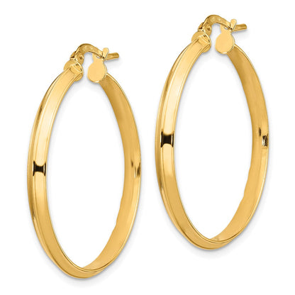 14K Gelbgold Poliert 3mm Xl Creolen