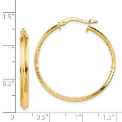 14K Gelbgold Poliert 3mm Xl Creolen