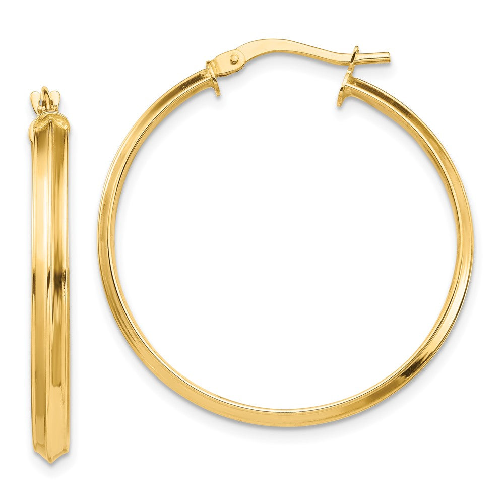 14K Gelbgold Poliert 3mm Xl Creolen