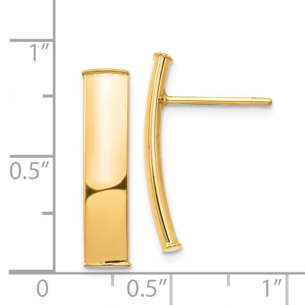 14K Gelbgold Poliert 5mm Ohrstecker