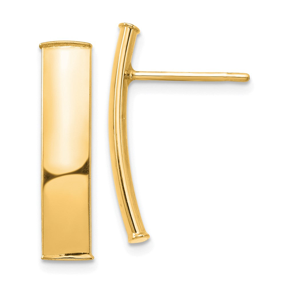 14K Gelbgold Poliert 5mm Ohrstecker