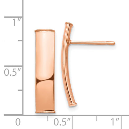 14K Roségold Poliert 5mm Ohrstecker