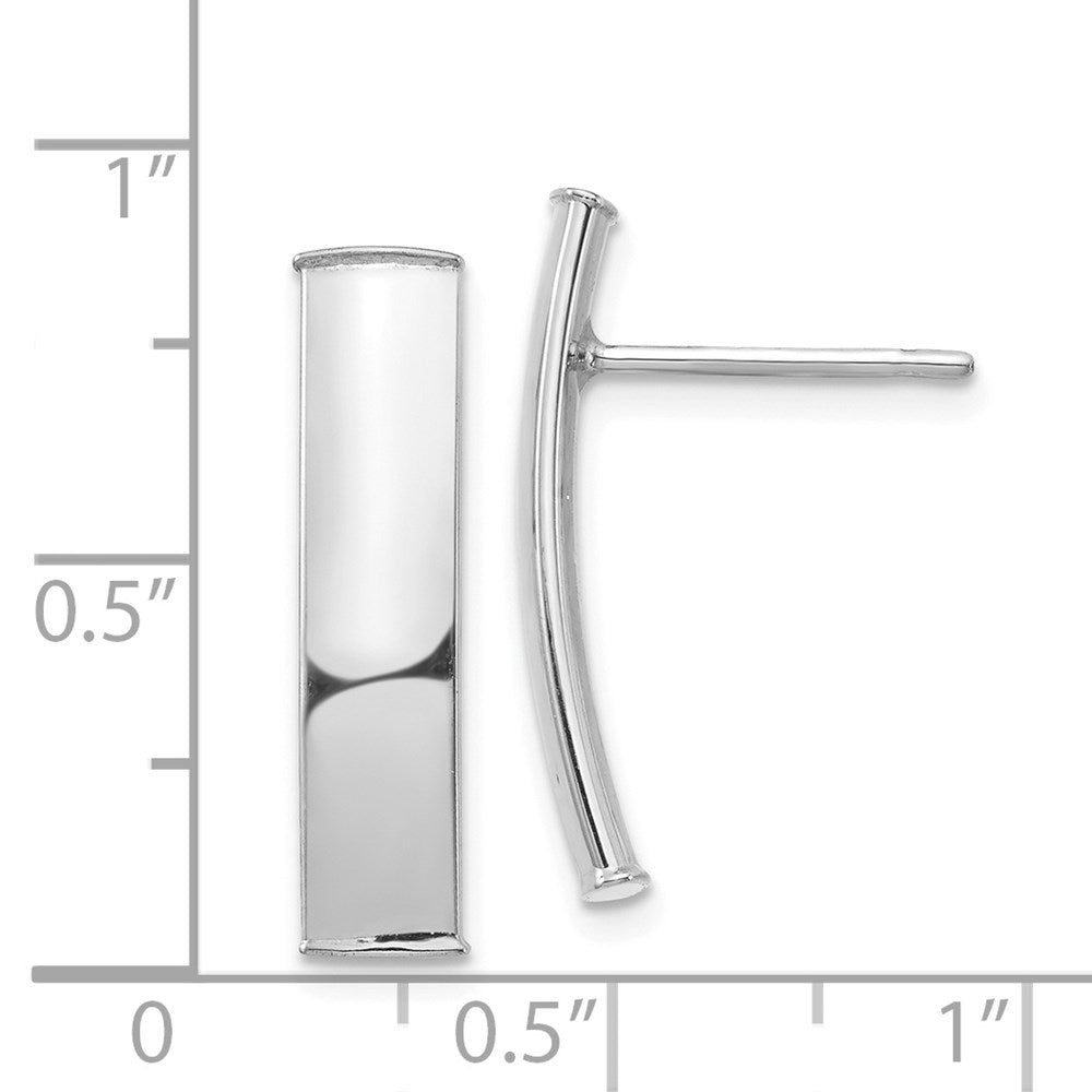 14K Weißgold Poliert 5mm Ohrstecker