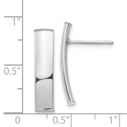 14K Weißgold Poliert 5mm Ohrstecker