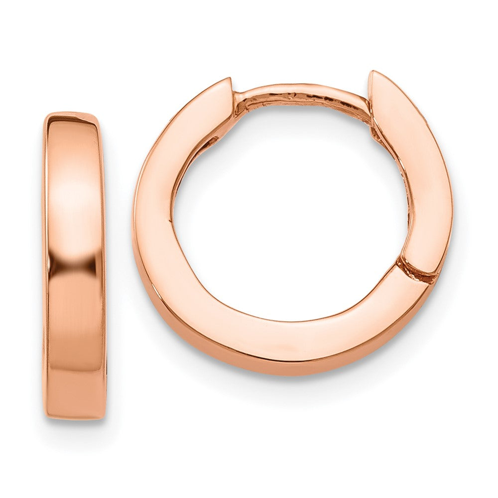 14K Roségold Rund Klappbar Creolen