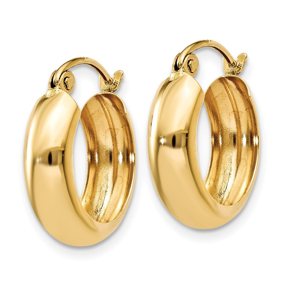 14K Gelbgold Poliert 4.75mm Rund Creolen