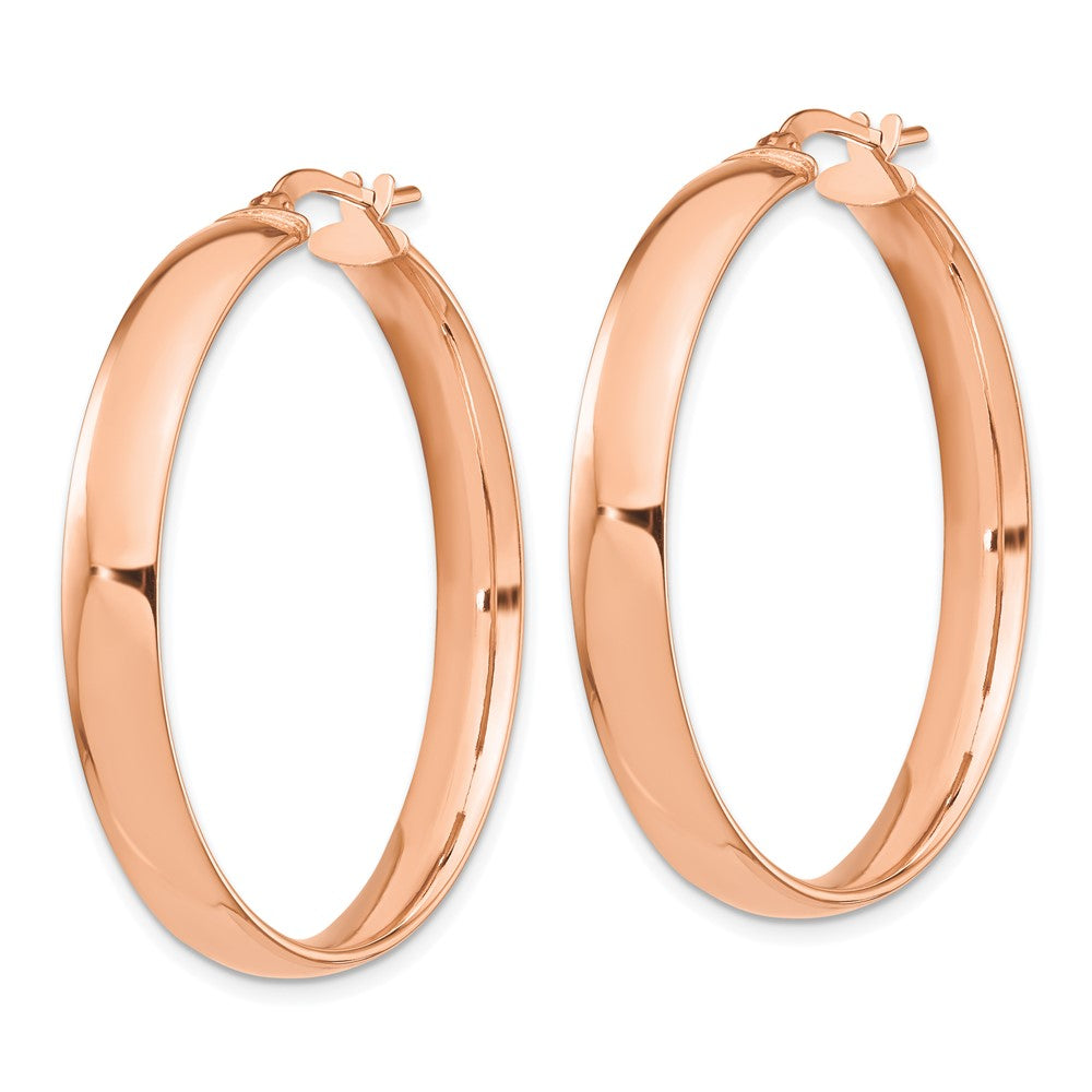 14K Roségold Hoch Poliert 5mm Creolen