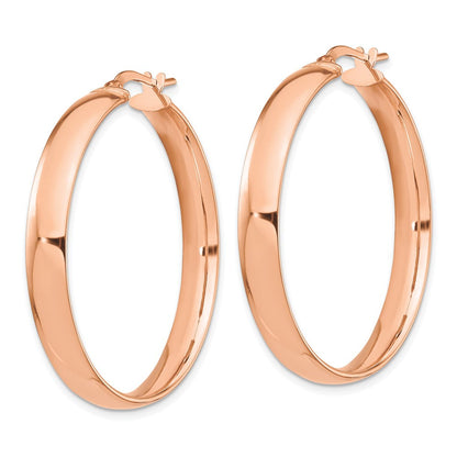 14K Roségold Hoch Poliert 5mm Creolen