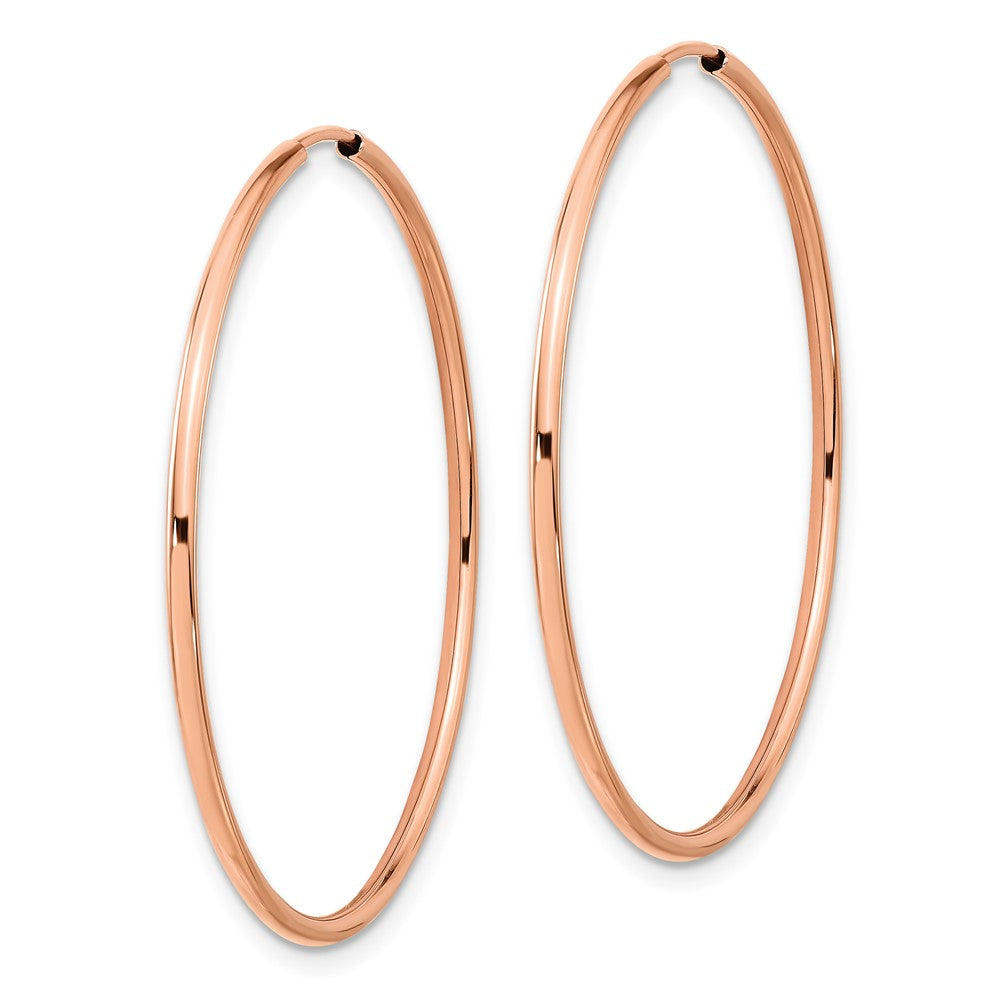 14K Roségold 1.5mm Poliert Endlos Creolen
