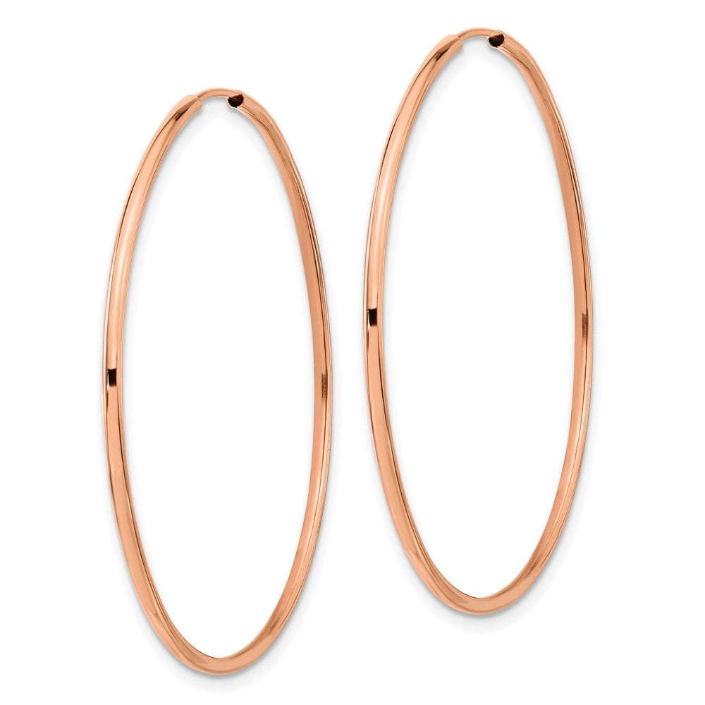 14K Roségold 1.5mm Poliert Endlos Creolen