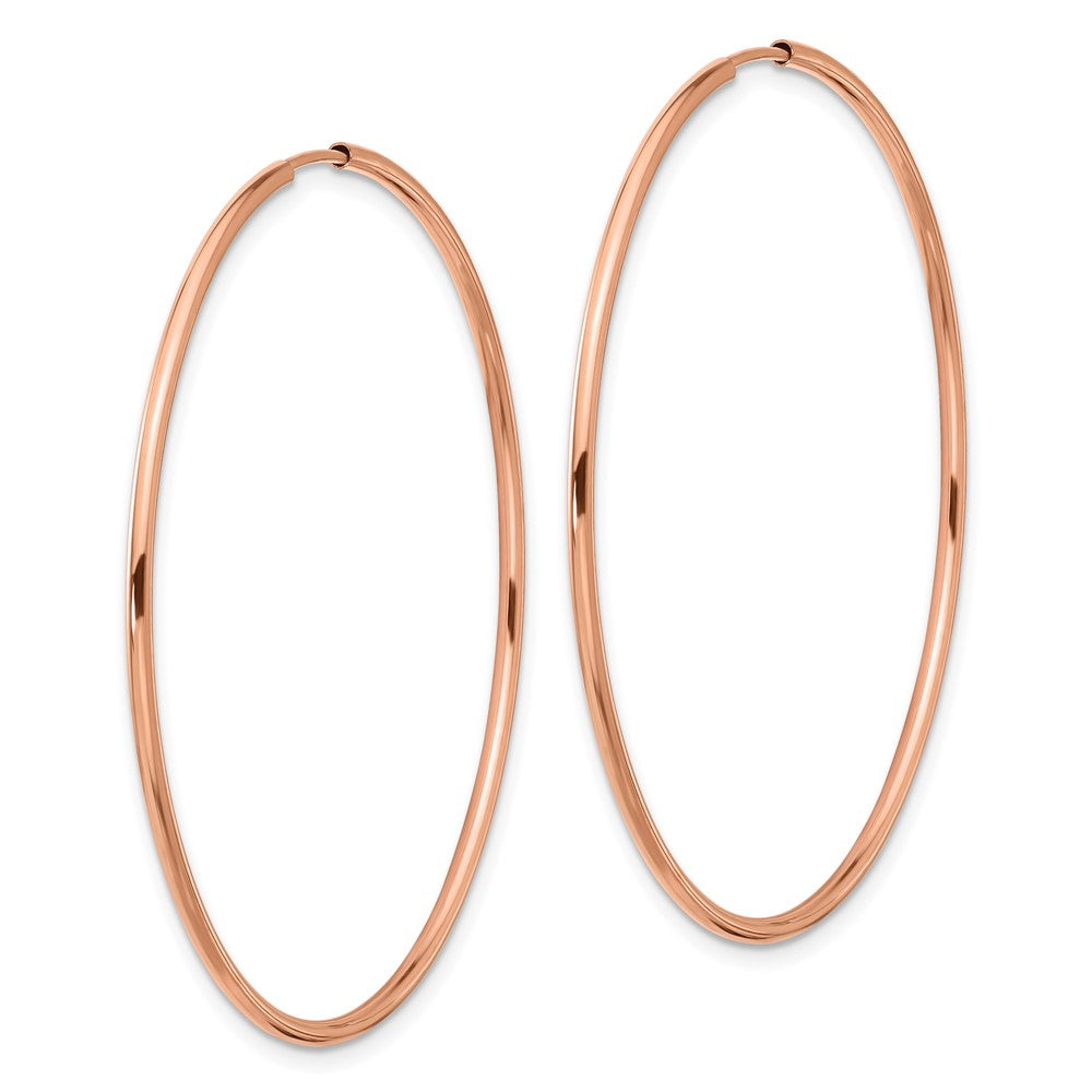 14K Roségold 1.5mm Poliert Endlos Creolen