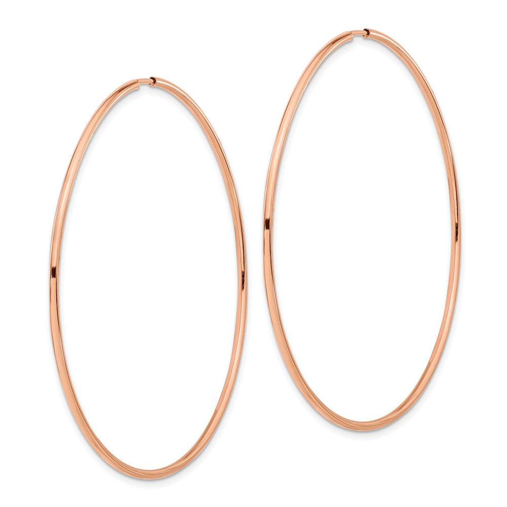 14K Roségold 1.5mm Poliert Endlos Creolen