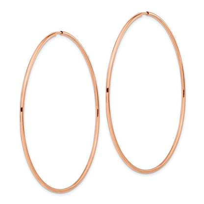 14K Roségold 1.5mm Poliert Endlos Creolen