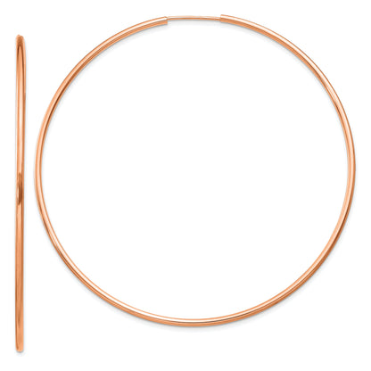 14K Roségold 1.5mm Poliert Endlos Creolen