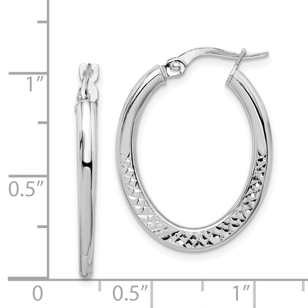 14K Weißgold Creolen