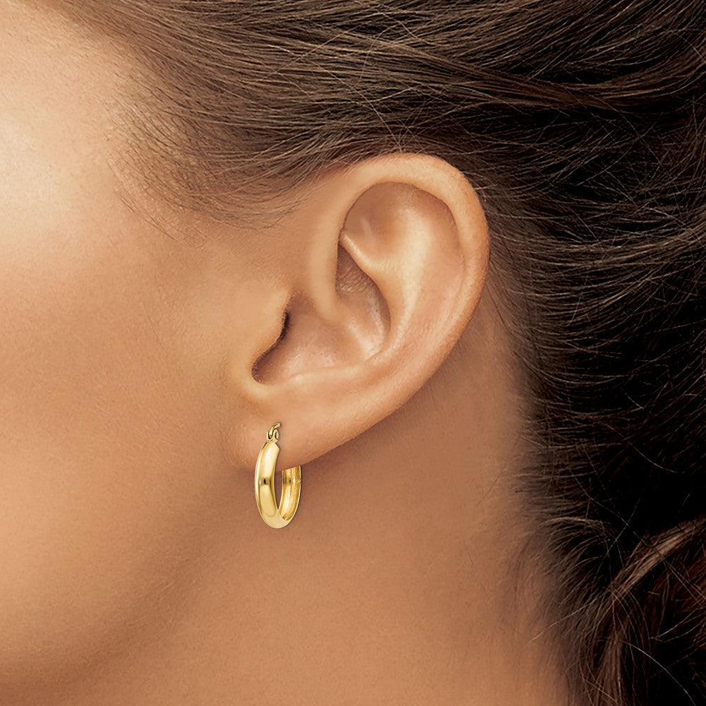 14K Gelbgold Poliert 3.5mm Creolen